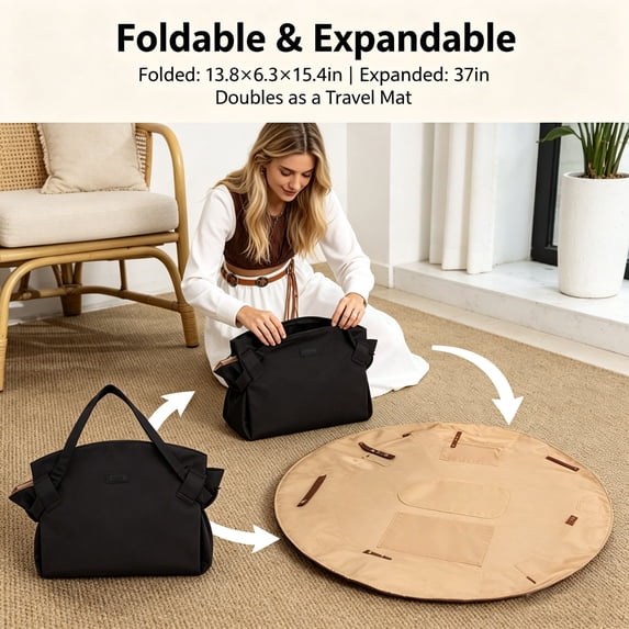 FoldNRoam™ Convertible 2-in-1 Mat Tote Bag